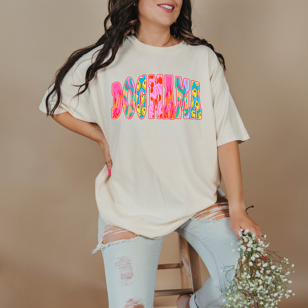 Groovy Dog Mom Graphic Tee and Crewneck