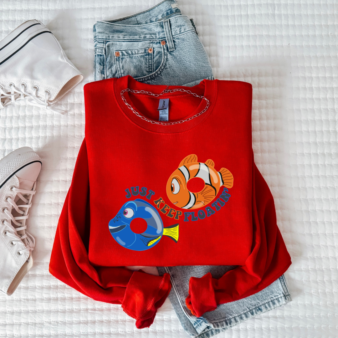 Just Keep Floating Youth Graphic Tee & Crewneck