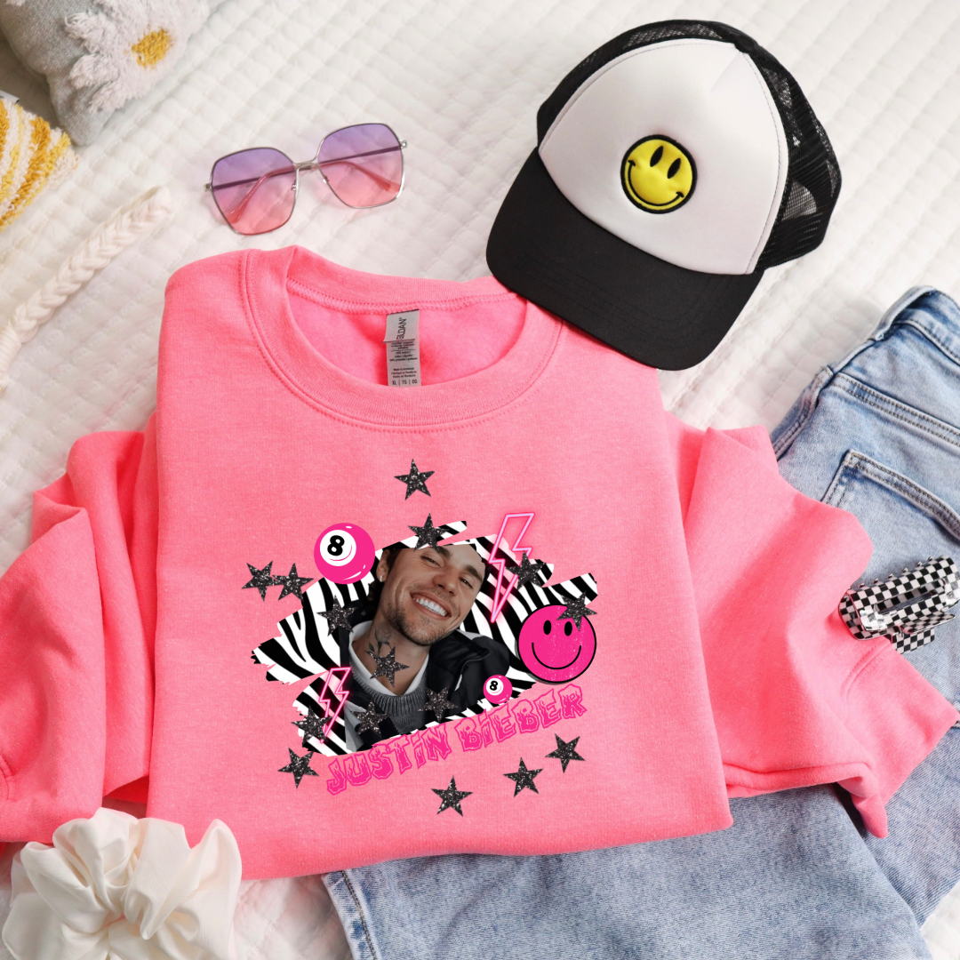 Justin Bieber Youth Graphic Tee & Crewneck