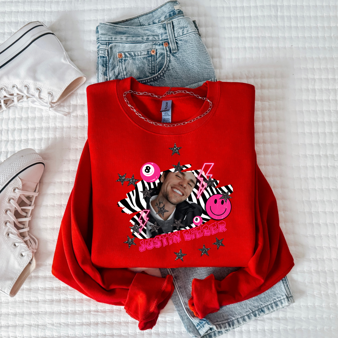 Justin Bieber Youth Graphic Tee & Crewneck