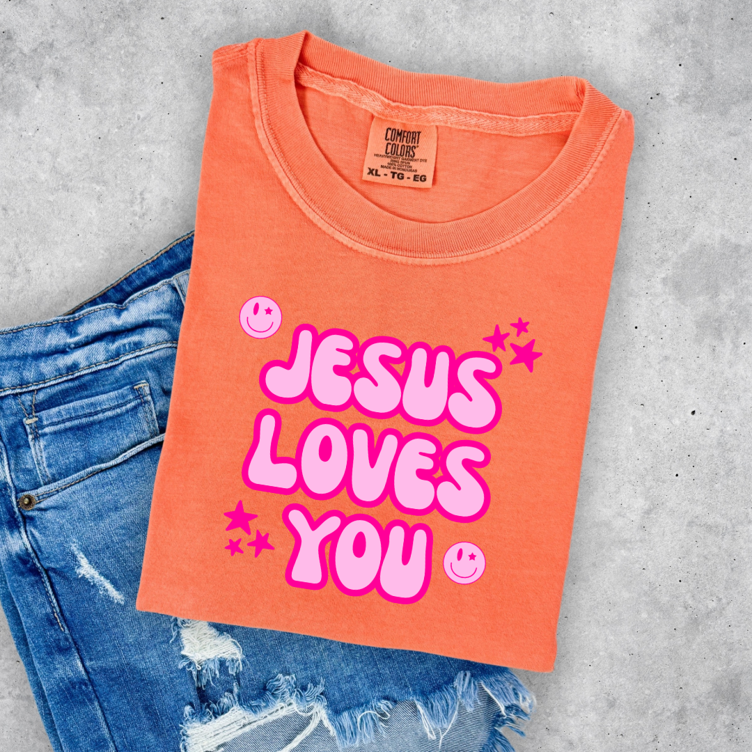 Jesus Loves You Youth Graphic Tee & Crewneck