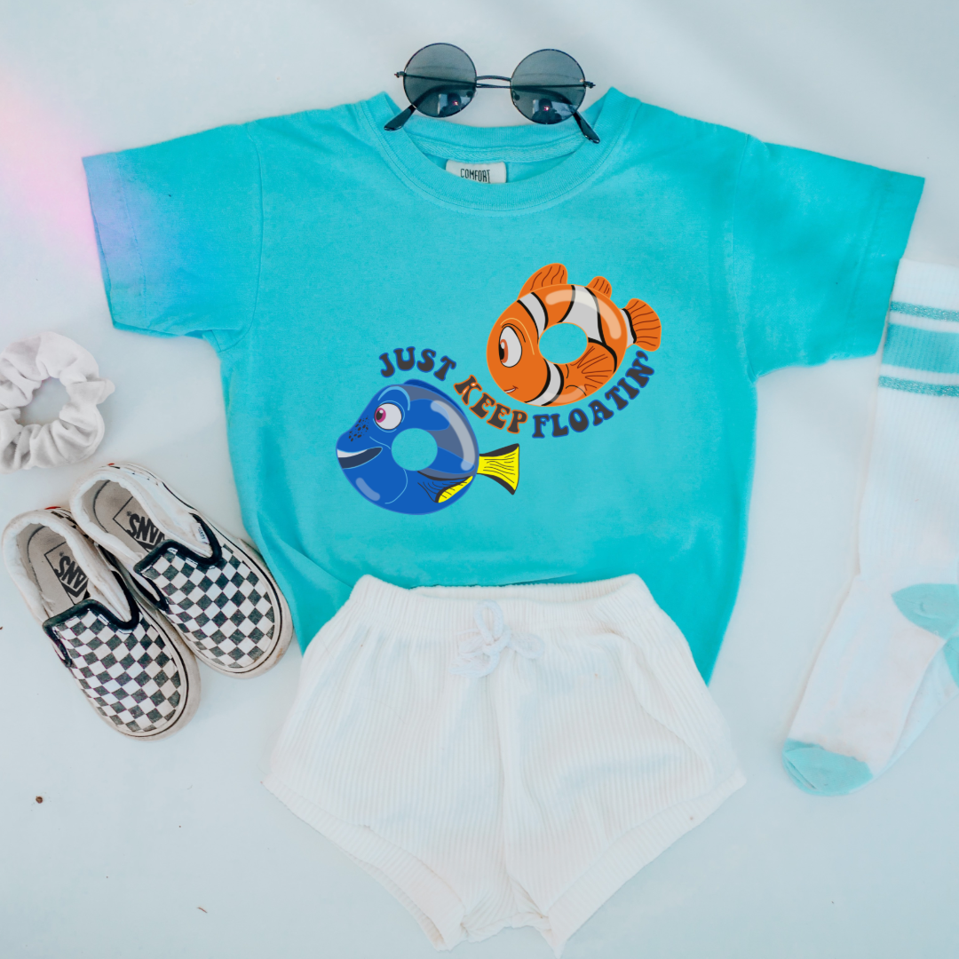 Just Keep Floating Youth Graphic Tee & Crewneck