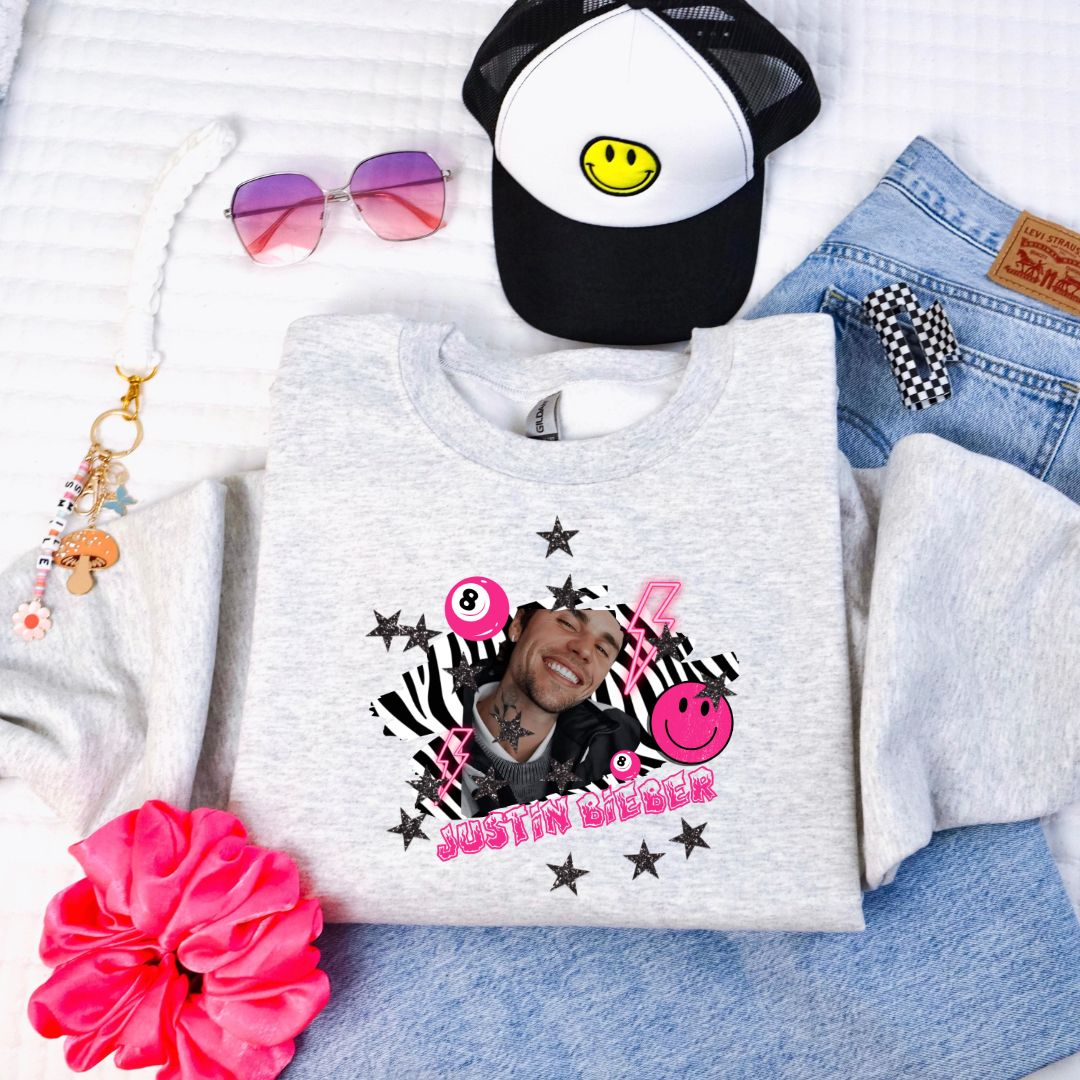 Justin Bieber Youth Graphic Tee & Crewneck