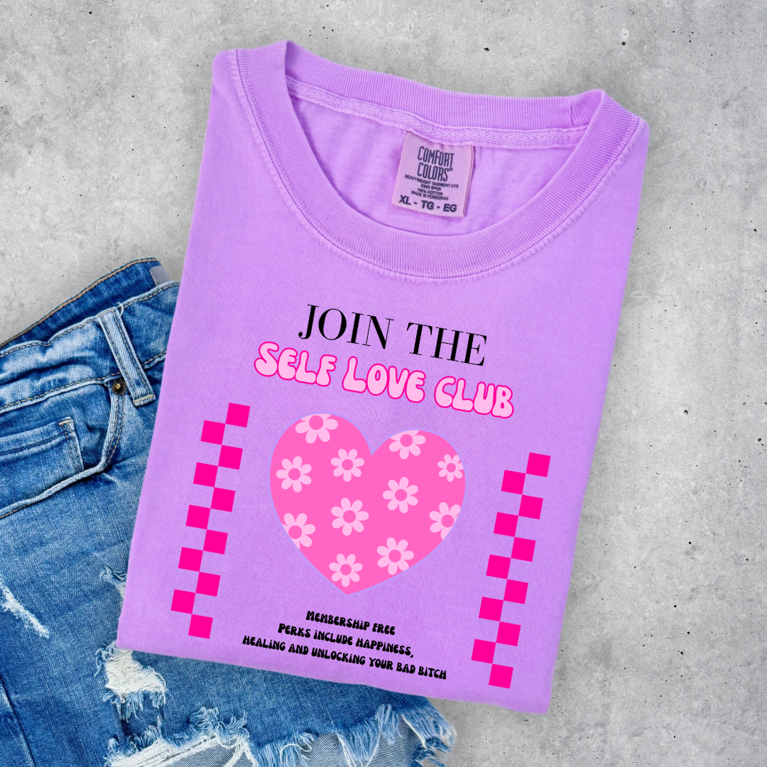 Join The Self Love Club Graphic Tee and Crewneck