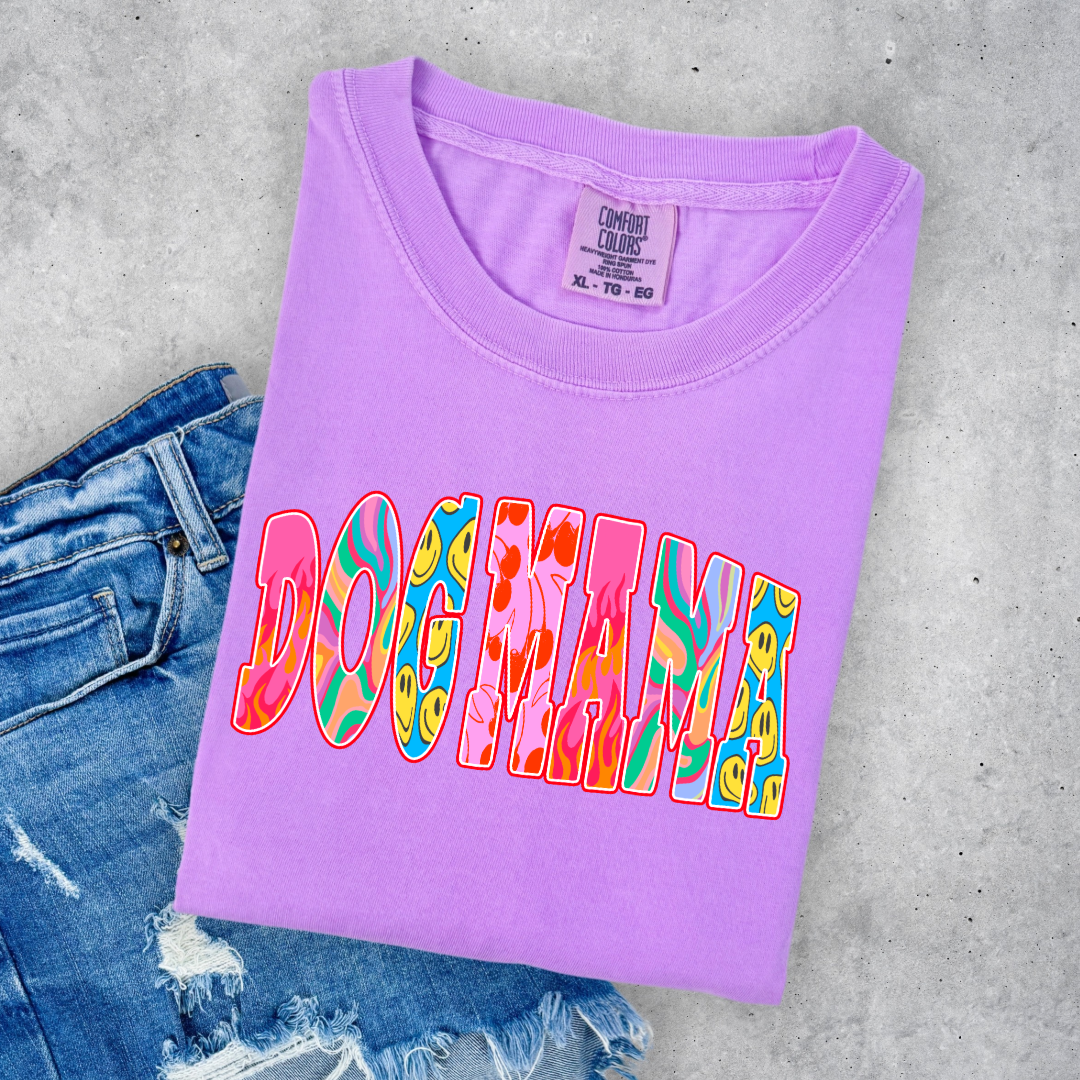Groovy Dog Mom Graphic Tee and Crewneck