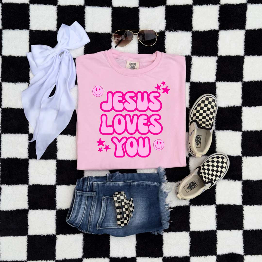 Jesus Loves You Youth Graphic Tee & Crewneck