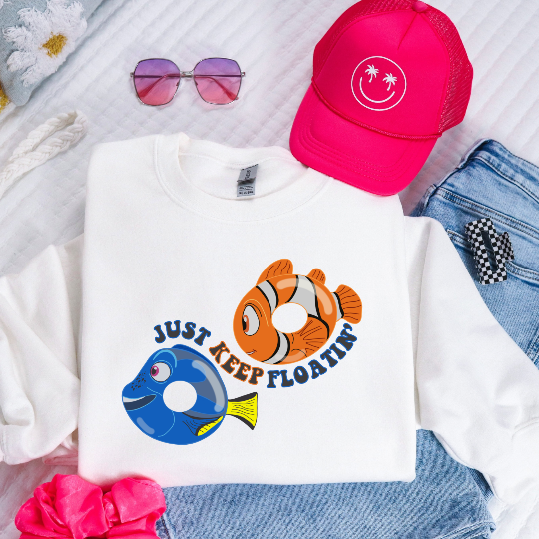 Just Keep Floating Youth Graphic Tee & Crewneck