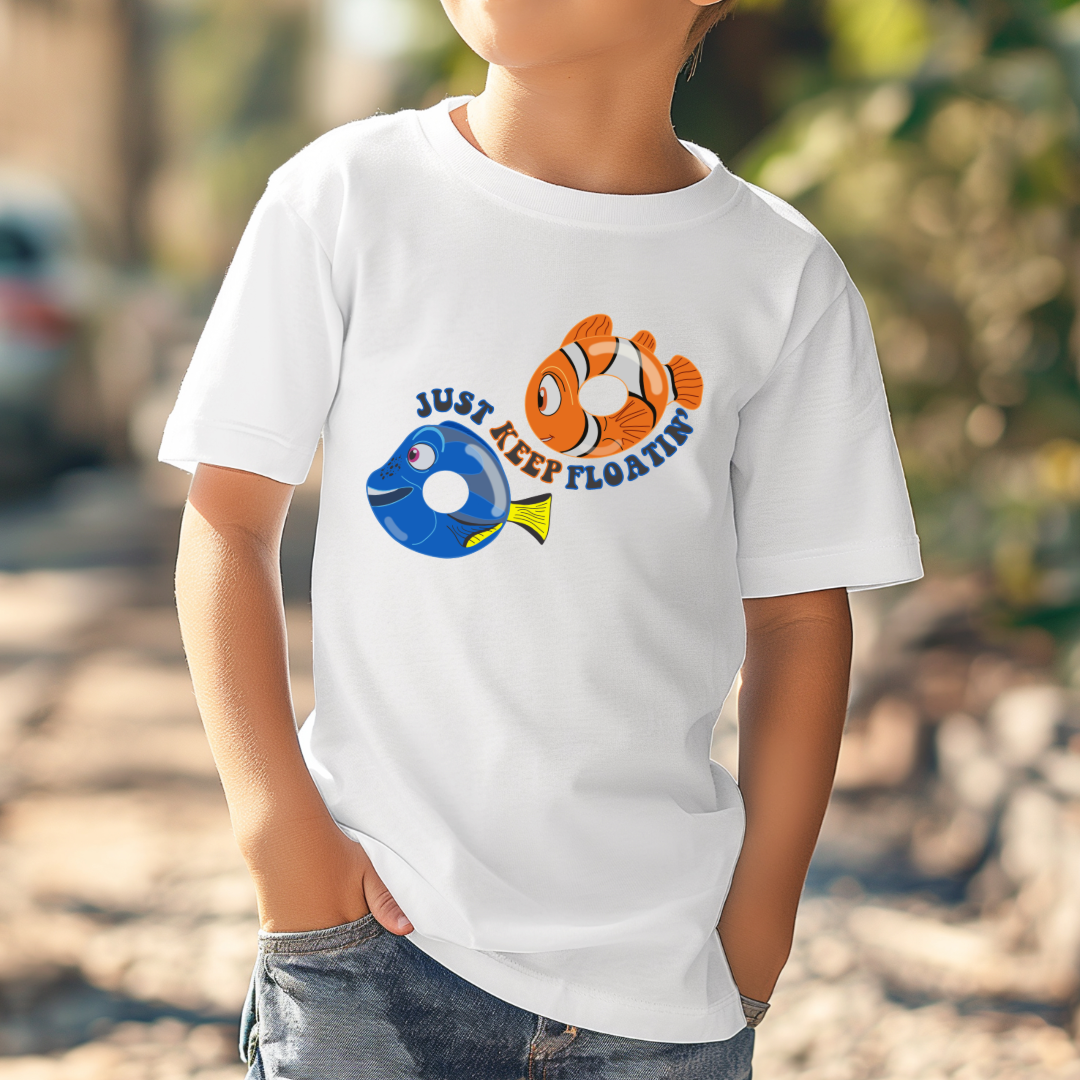 Just Keep Floating Youth Graphic Tee & Crewneck