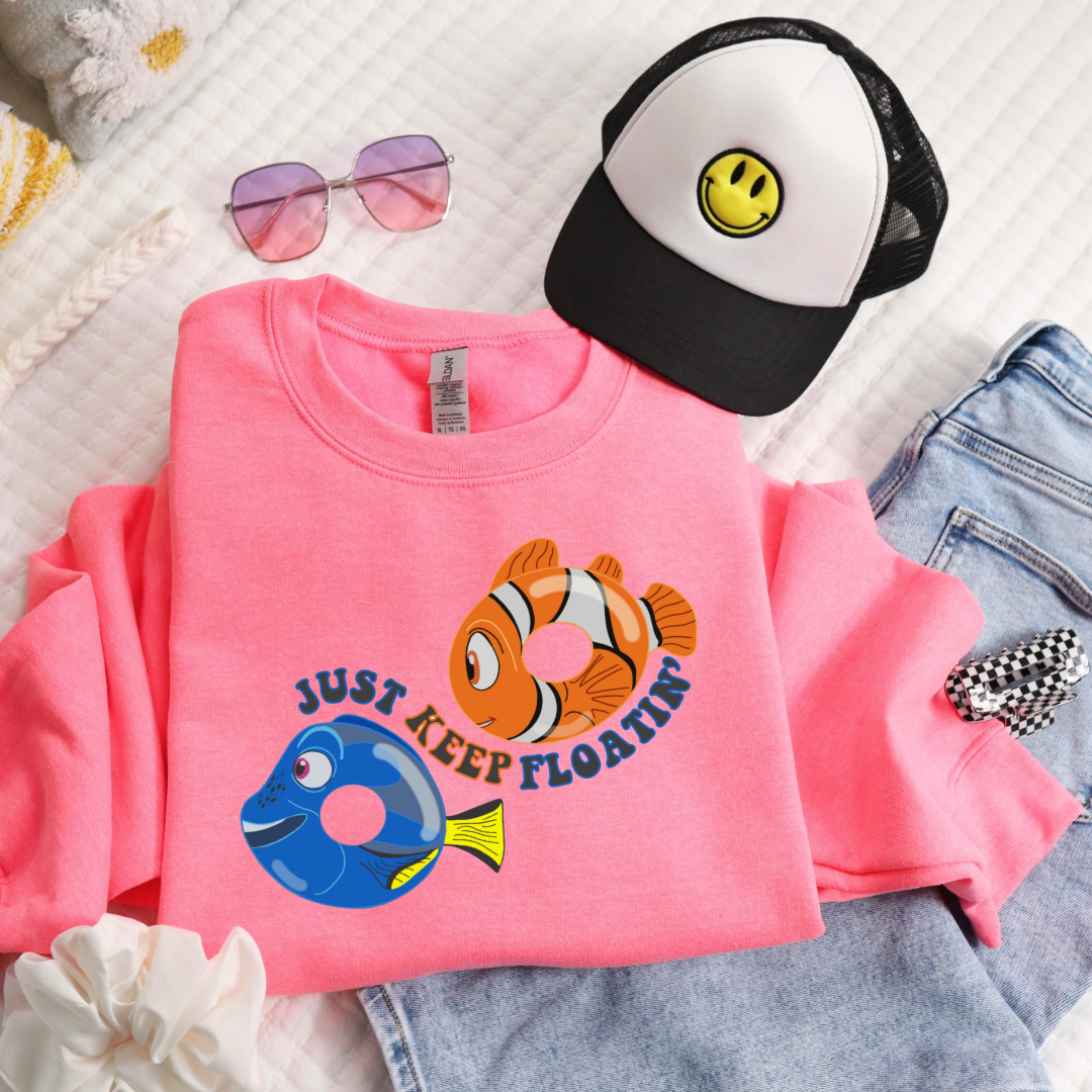 Just Keep Floating Youth Graphic Tee & Crewneck