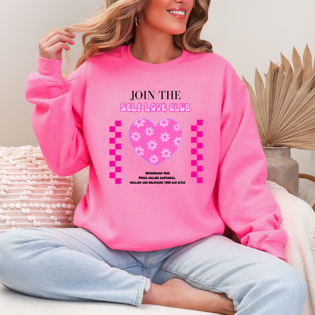 Join The Self Love Club Graphic Tee and Crewneck