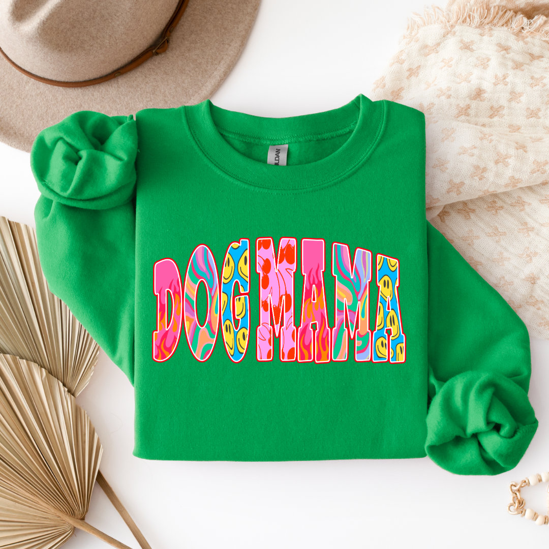 Groovy Dog Mom Graphic Tee and Crewneck