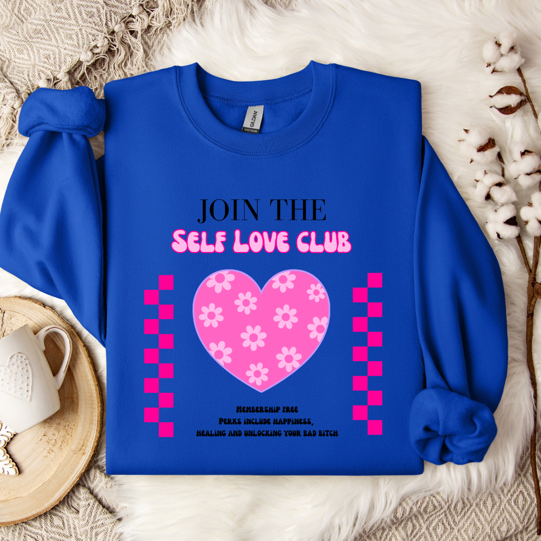 Join The Self Love Club Graphic Tee and Crewneck
