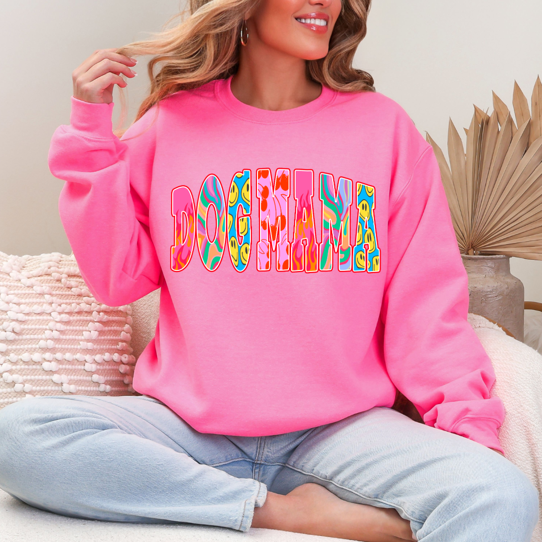 Groovy Dog Mom Graphic Tee and Crewneck