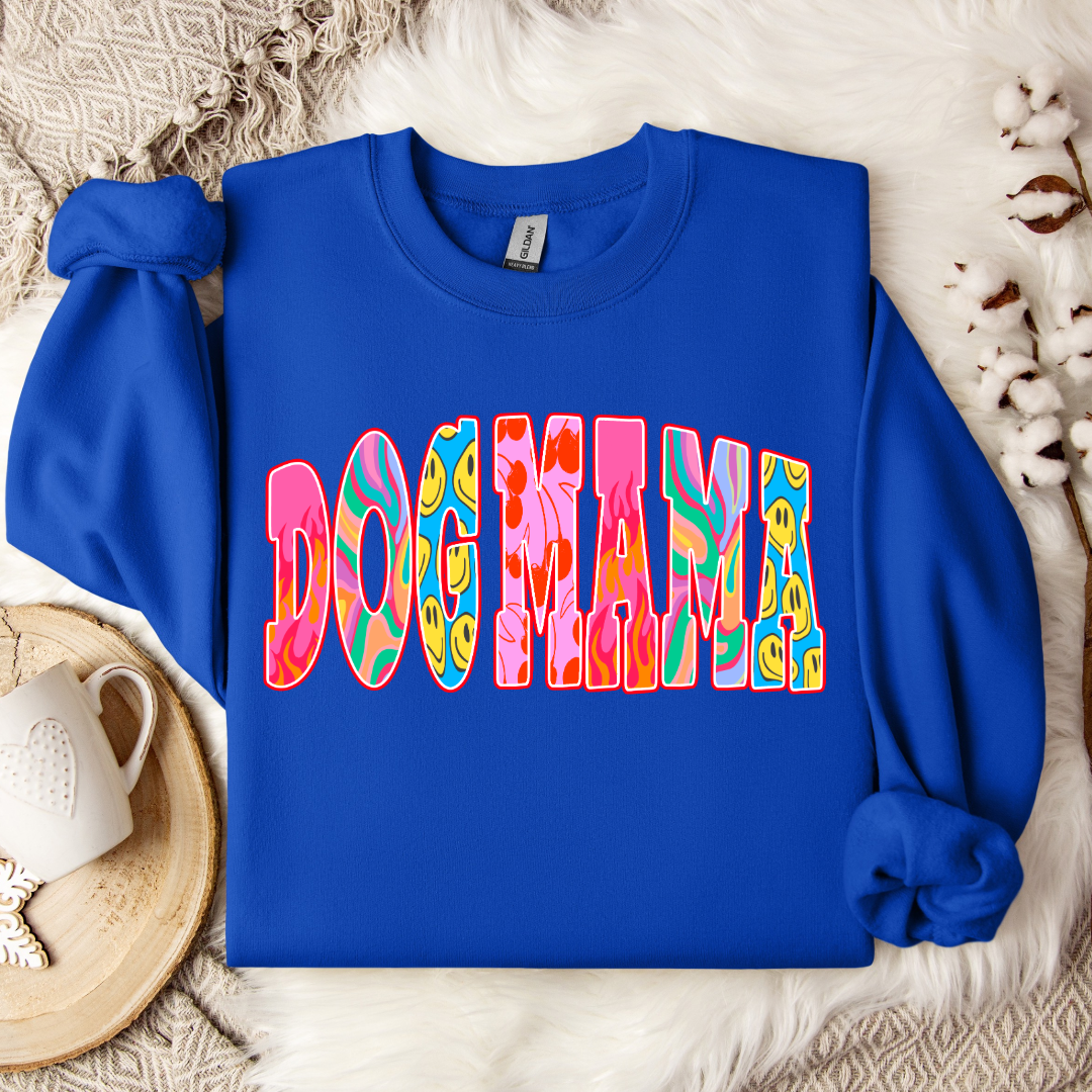 Groovy Dog Mom Graphic Tee and Crewneck