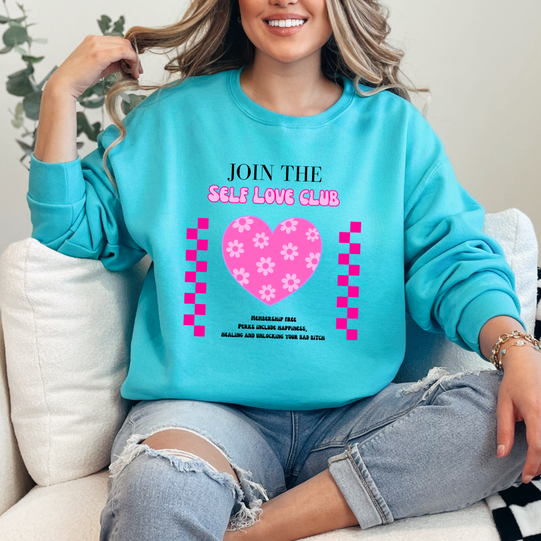 Join The Self Love Club Graphic Tee and Crewneck