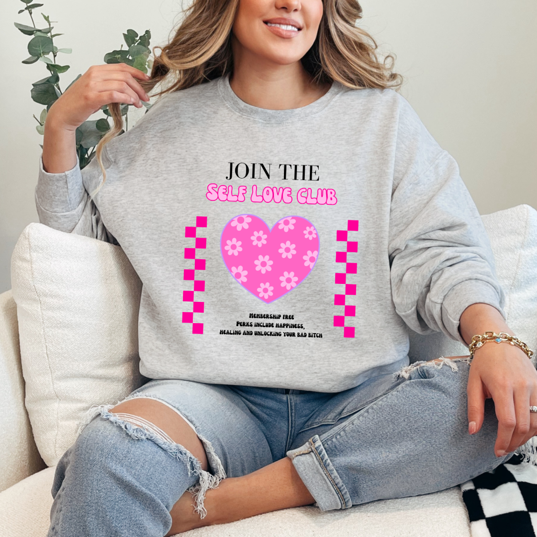 Join The Self Love Club Graphic Tee and Crewneck