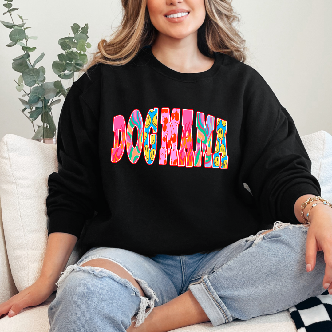 Groovy Dog Mom Graphic Tee and Crewneck