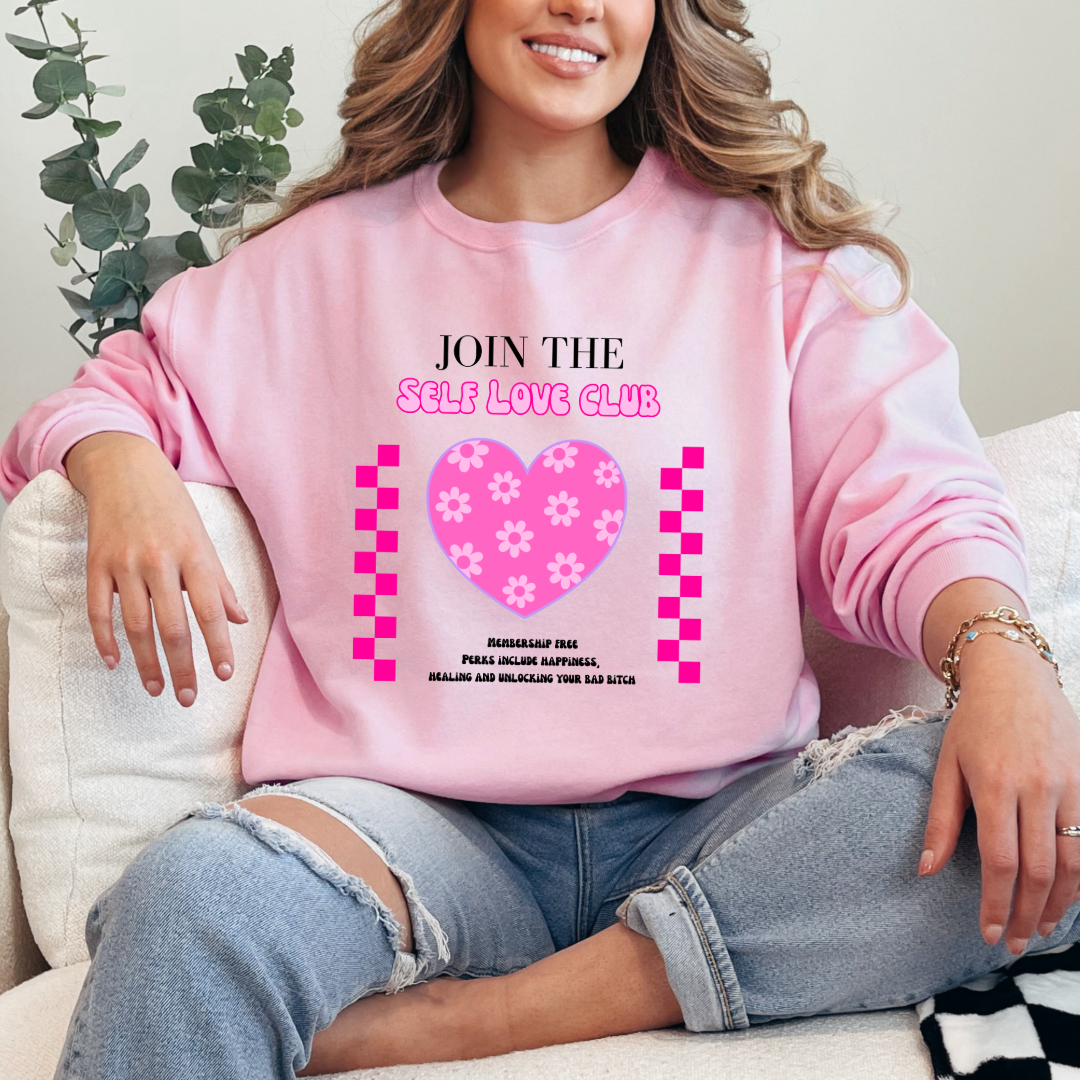 Join The Self Love Club Graphic Tee and Crewneck