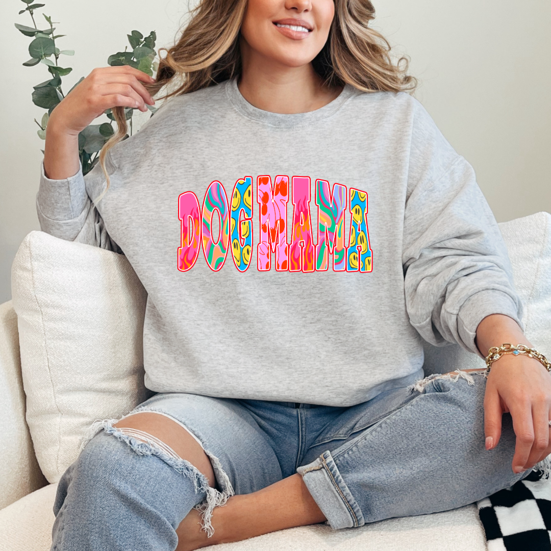 Groovy Dog Mom Graphic Tee and Crewneck