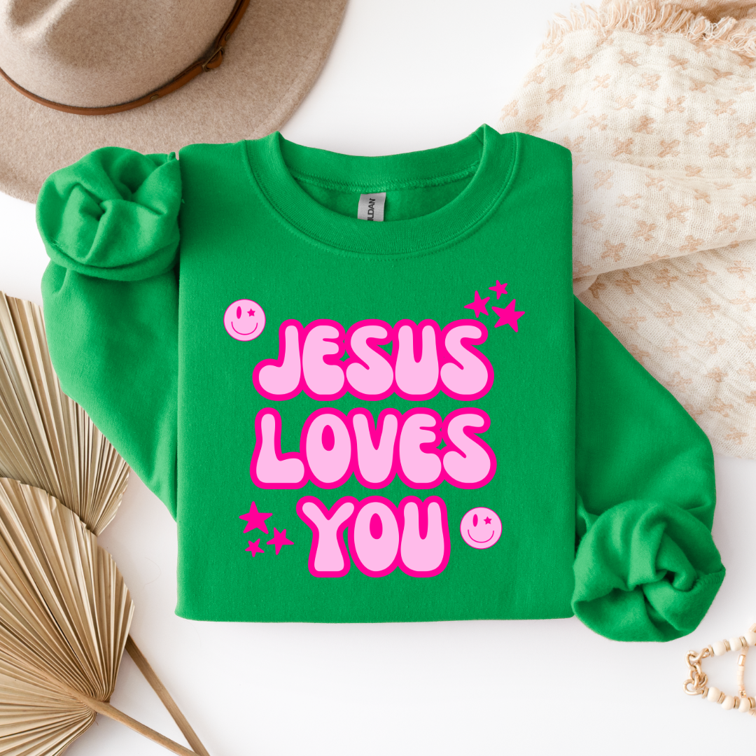 Jesus Loves You Graphic Tee & Crewneck