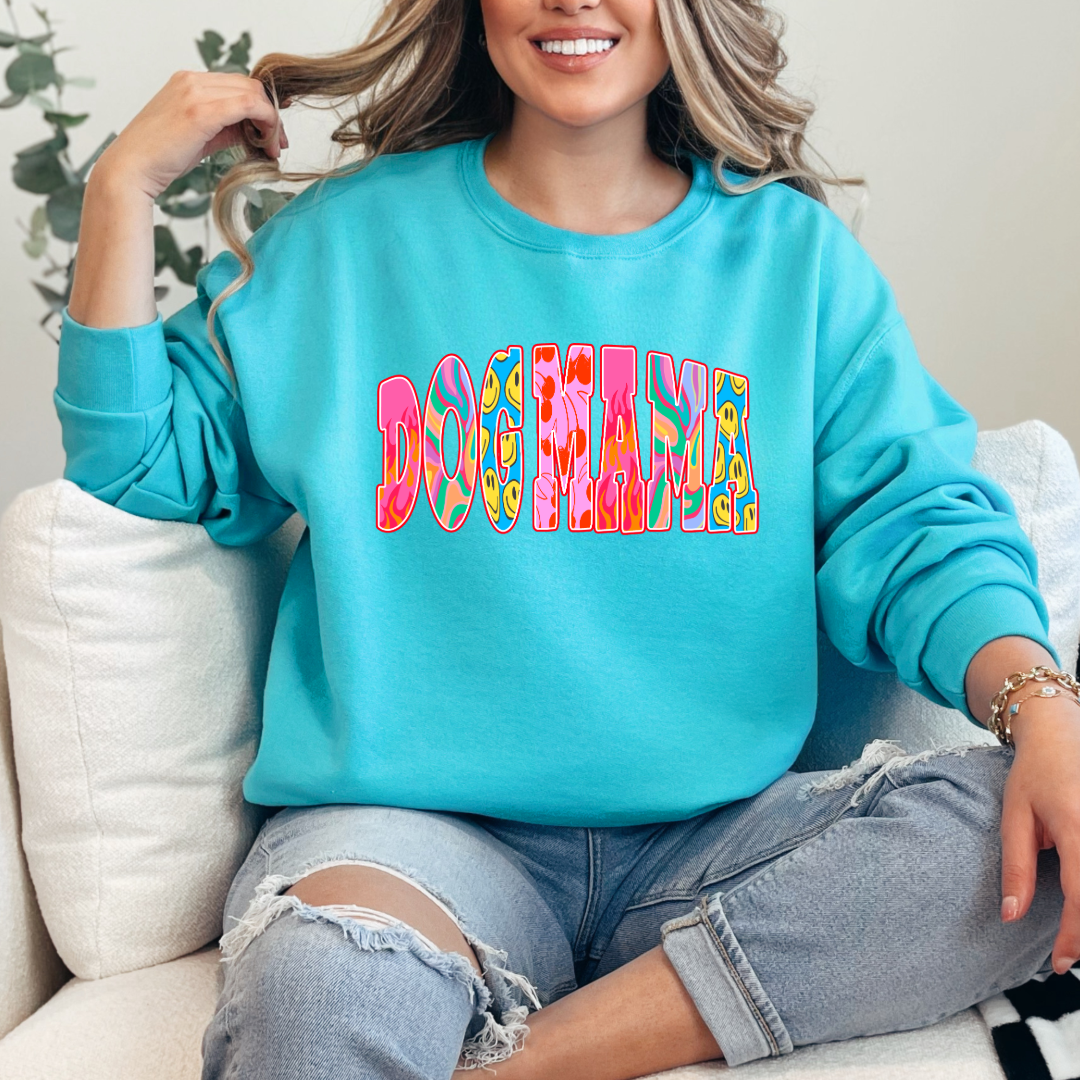 Groovy Dog Mom Graphic Tee and Crewneck