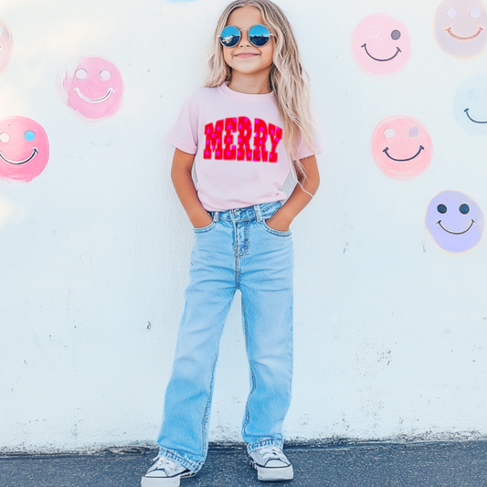 Youth Merry Stars Graphic Tee and Crewneck