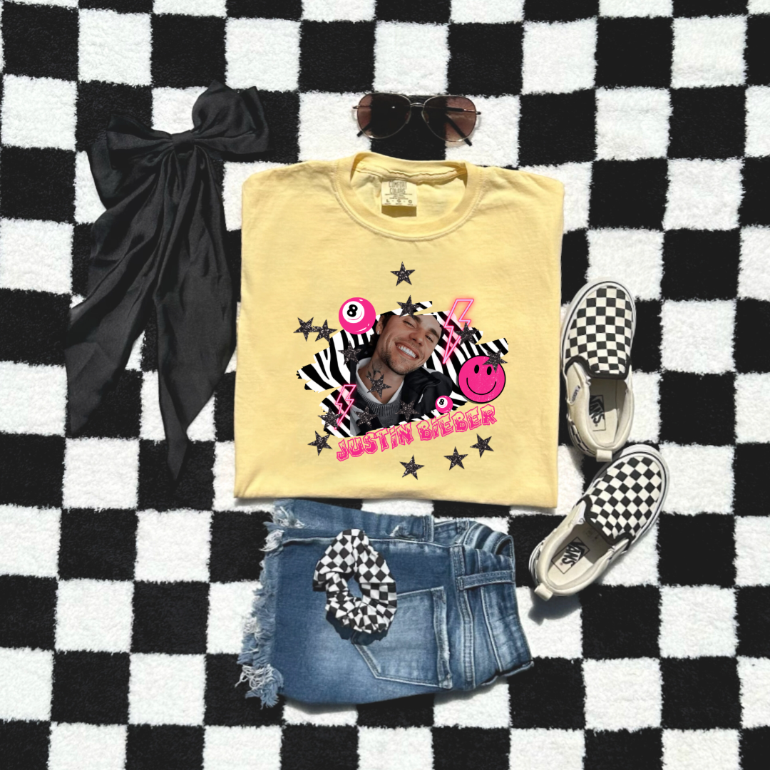 Justin Bieber Youth Graphic Tee & Crewneck