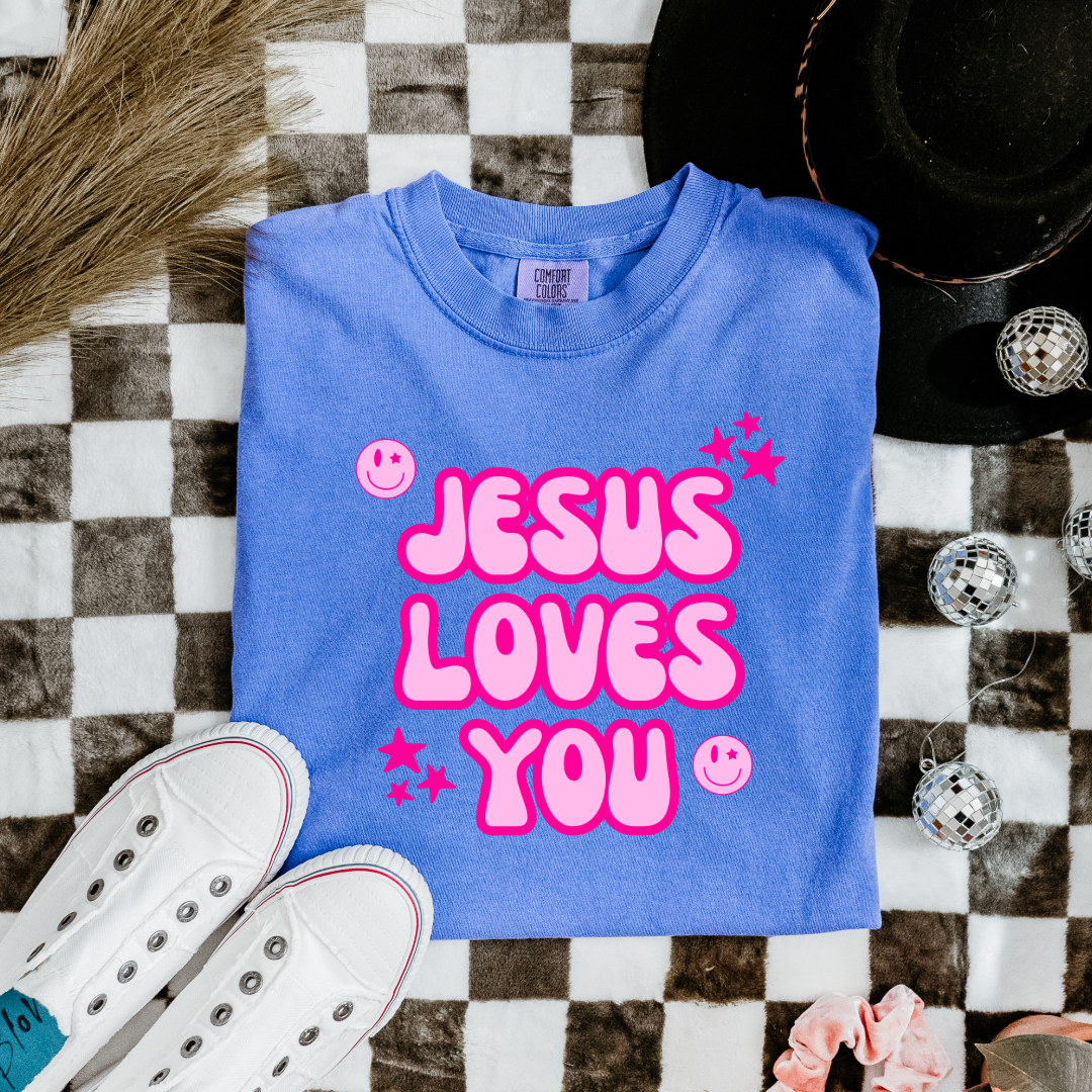 Jesus Loves You Youth Graphic Tee & Crewneck