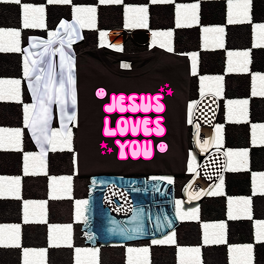 Jesus Loves You Youth Graphic Tee & Crewneck