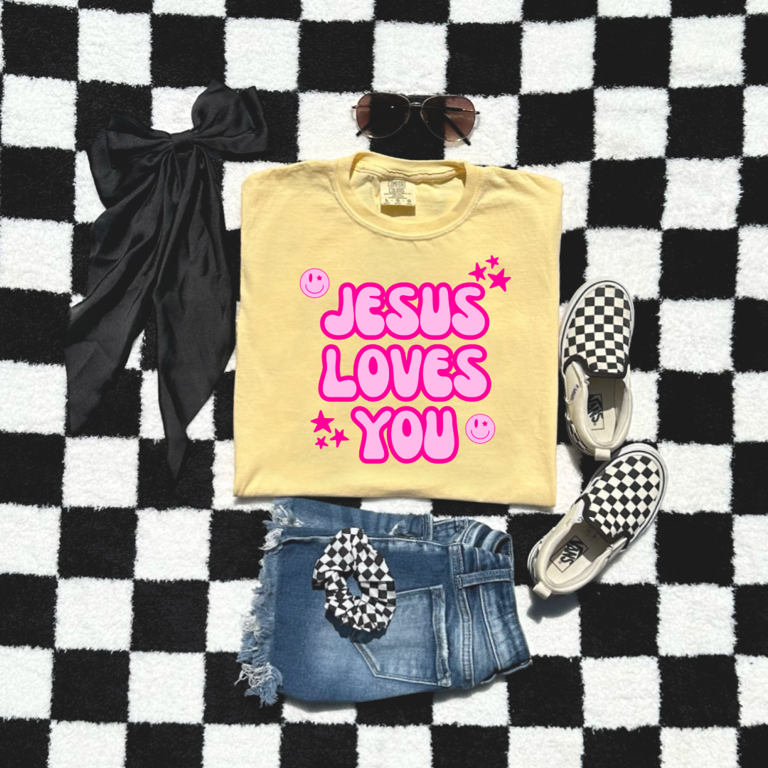 Jesus Loves You Youth Graphic Tee & Crewneck