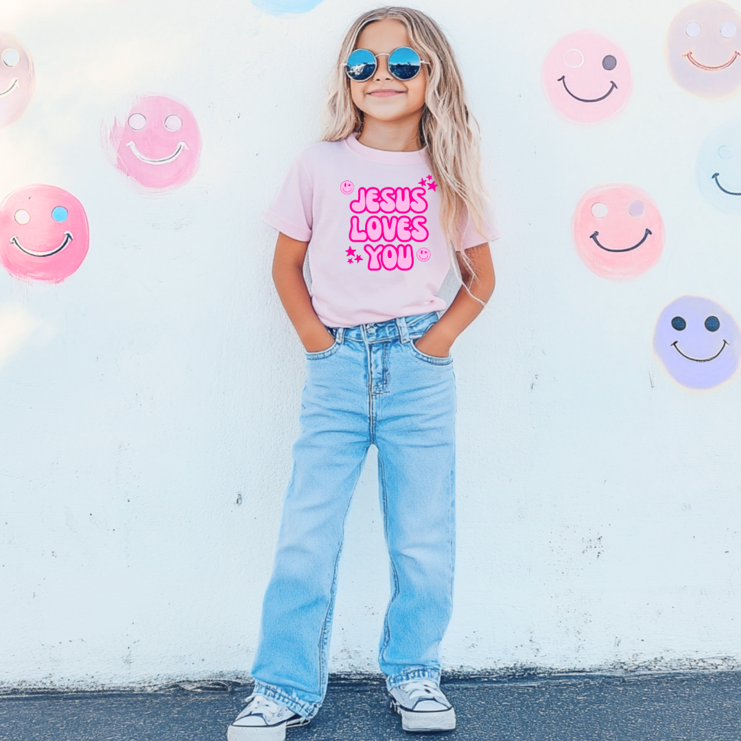 Jesus Loves You Youth Graphic Tee & Crewneck