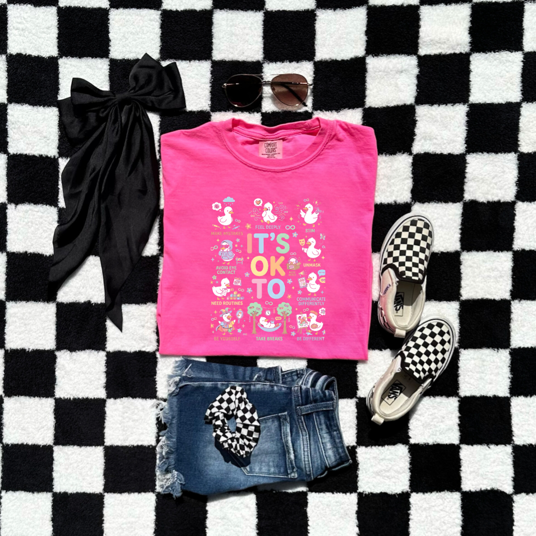 It's Okay To Ducks Youth Graphic Tee & Crewneck
