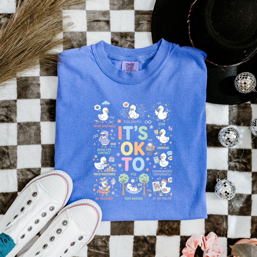It's Okay To Ducks Youth Graphic Tee & Crewneck