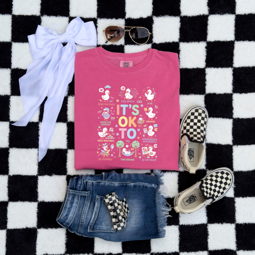 It's Okay To Ducks Youth Graphic Tee & Crewneck