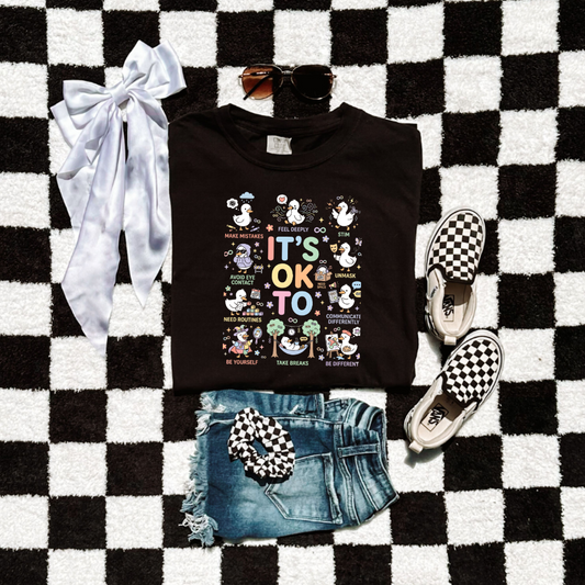 It's Okay To Ducks Youth Graphic Tee & Crewneck