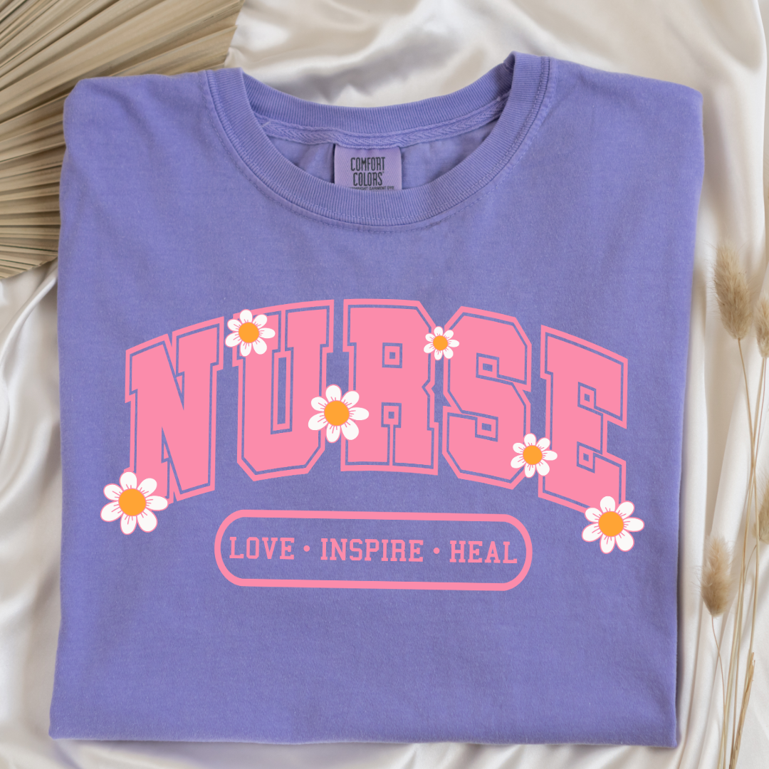 Nurse Love Inspire Heal Graphic Tee