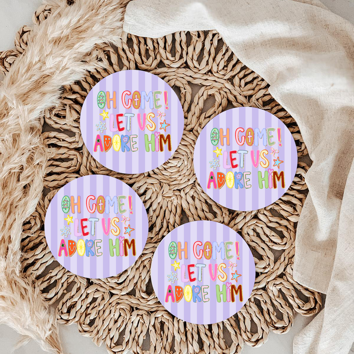 2 ct Christmas Car Coasters