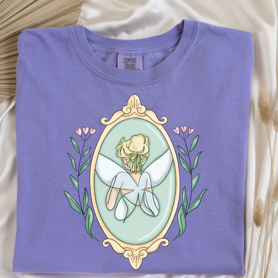 customized Adult Tee Fairy silhouette Violet Matching adult and youth Tees and crewnecks available 