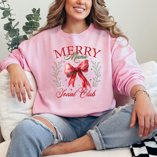 Merry Mom Social Club Crewneck & Hoodie