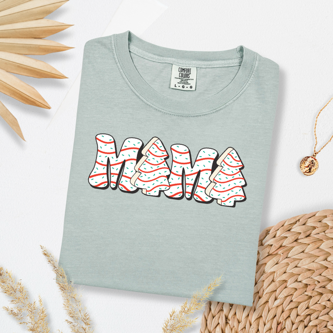 Christmas Tree Cake Mama Graphic Tee