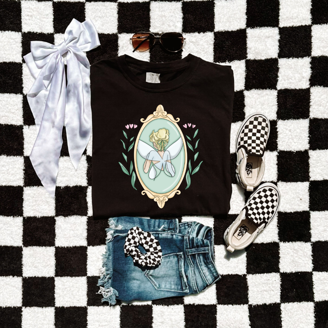 customized Youth Graphic tee Fairy silhouette Black Matching adult and youth tees and crewnecks available 